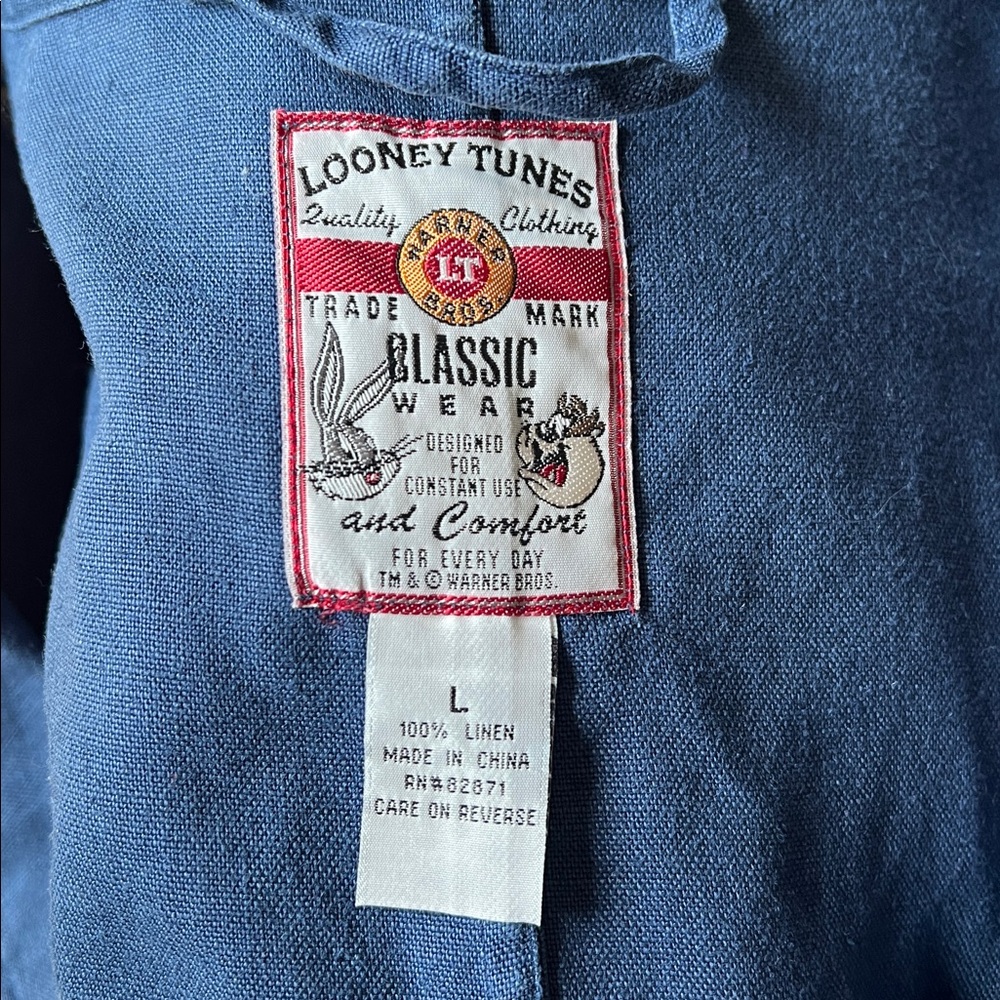 Vintage Warner Bros. Loony Tunes Linen blazer - Picture 4 of 5